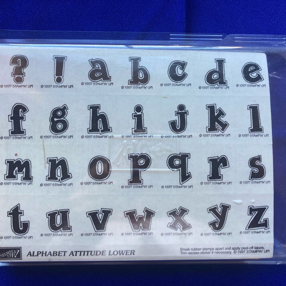 Stampin’ up alphabet attitude lowercase rubber stamps